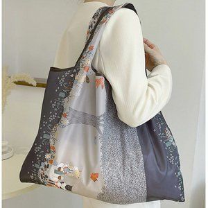 Oversized Foldable Graphic Shopper Tote Bag